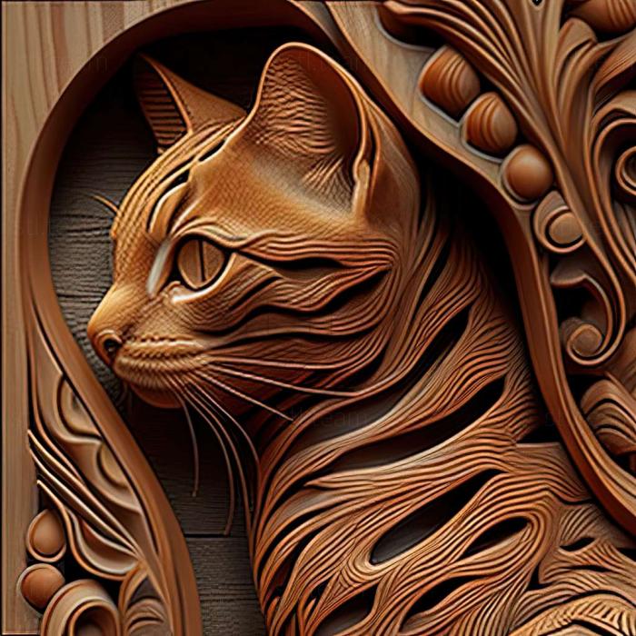 3D model Bengal cat (STL)